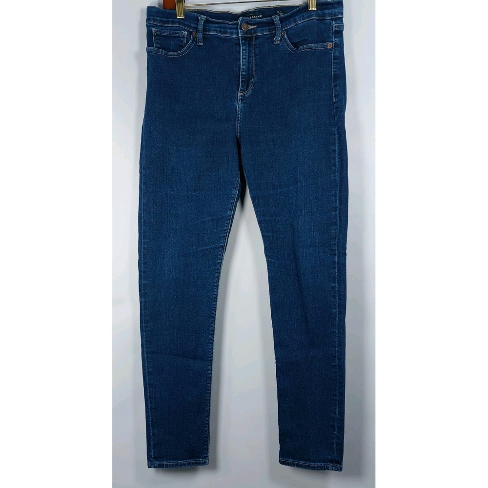 Lucky Brand Brooke Straight Jeans Womens 14/32 Blue Dark Wash Denim Stretch